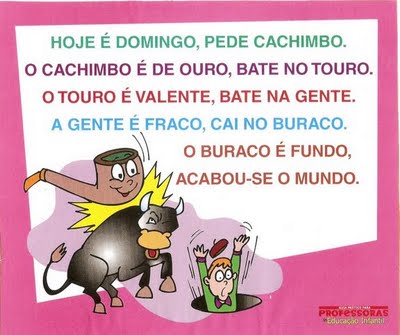 Resumo: A letra da música folclórica e a parlenda no processo de alfabetização