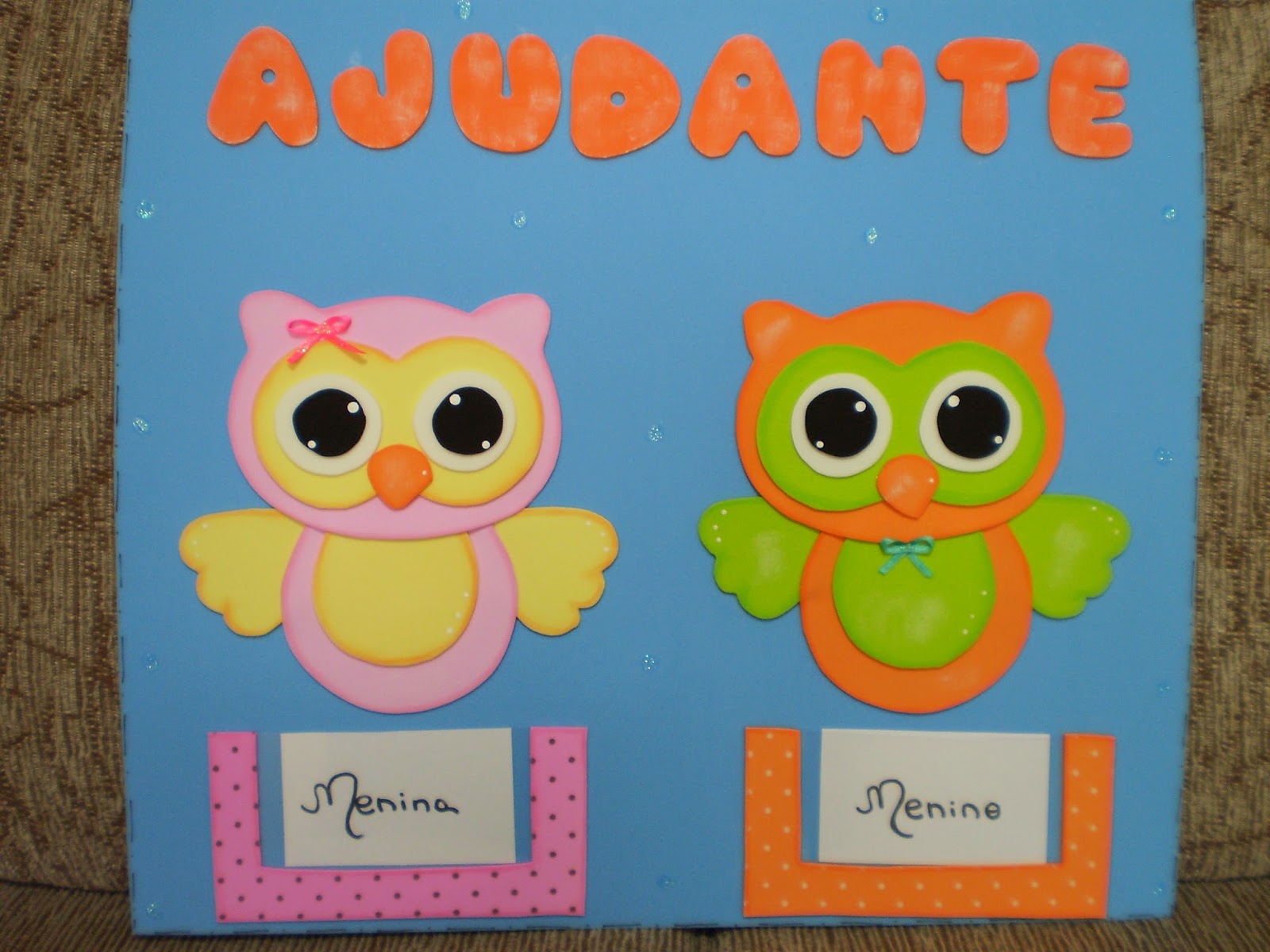 Sugestões de cartazes para o ajudante do dia
