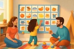 Como criar um mural de vocabulário bilíngue interativo em casa