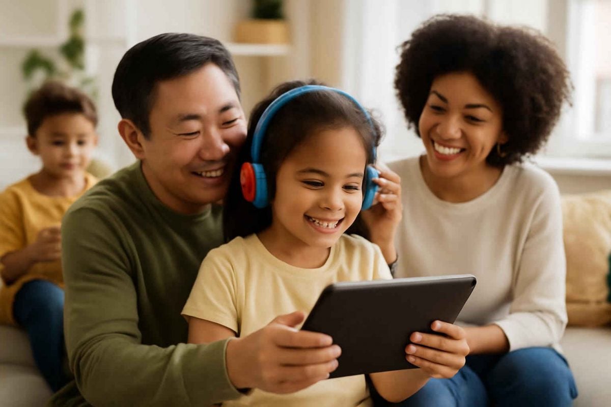 Como escolher fones de ouvido infantis para aulas de inglês em casa