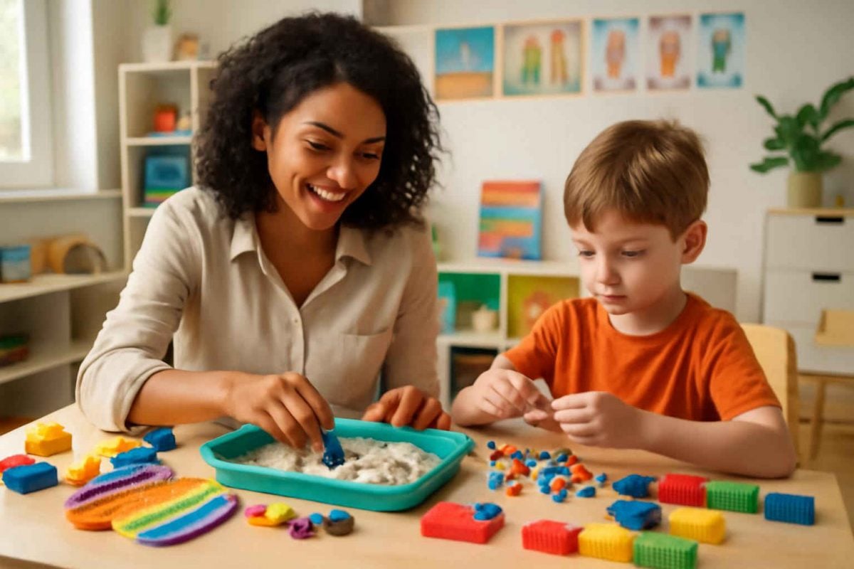 Materiais sensoriais para atenção sustentada em crianças com TDAH: guia prático para psicopedagogos