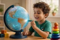 Como escolher globos interativos bilíngues para ensinar geografia e inglês às crianças