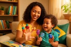 Como usar fantoches bilíngues para estimular o inglês das crianças em casa