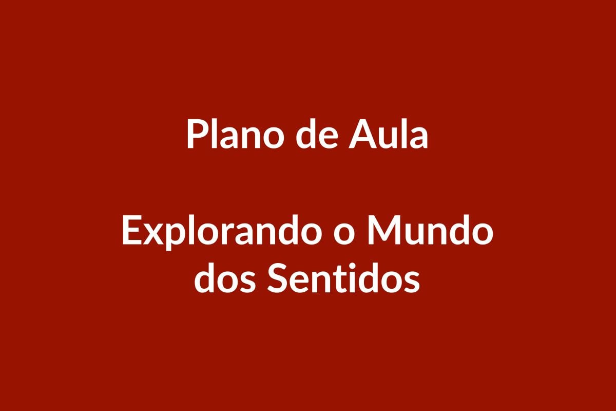 Plano de Aula – Explorando o Mundo dos Sentidos – Educação Infantil – BNCC