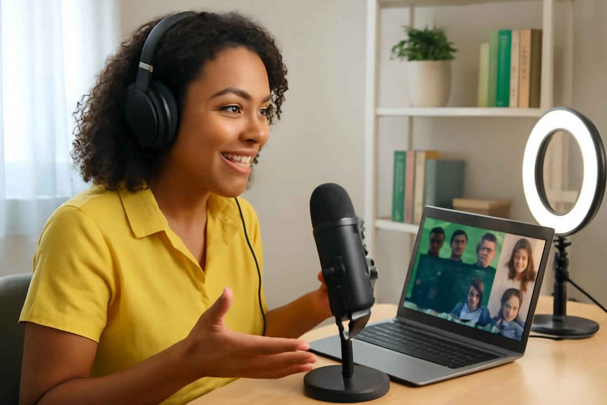 Como escolher microfone USB para aulas online interativas