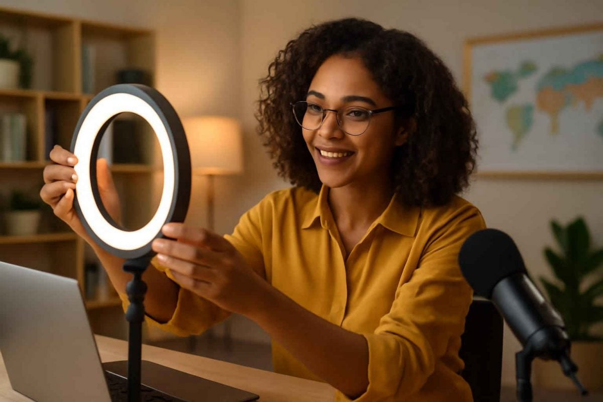 Como Escolher e Usar Ring Light para Aulas Online Engajadoras
