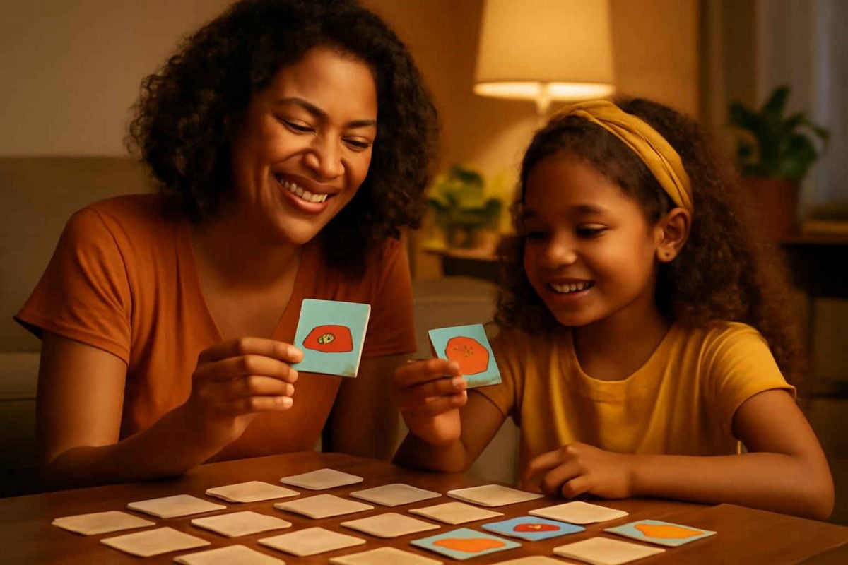 Como usar jogos de memória bilíngues em inglês para crianças