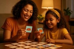 Como usar jogos de memória bilíngues em inglês para crianças