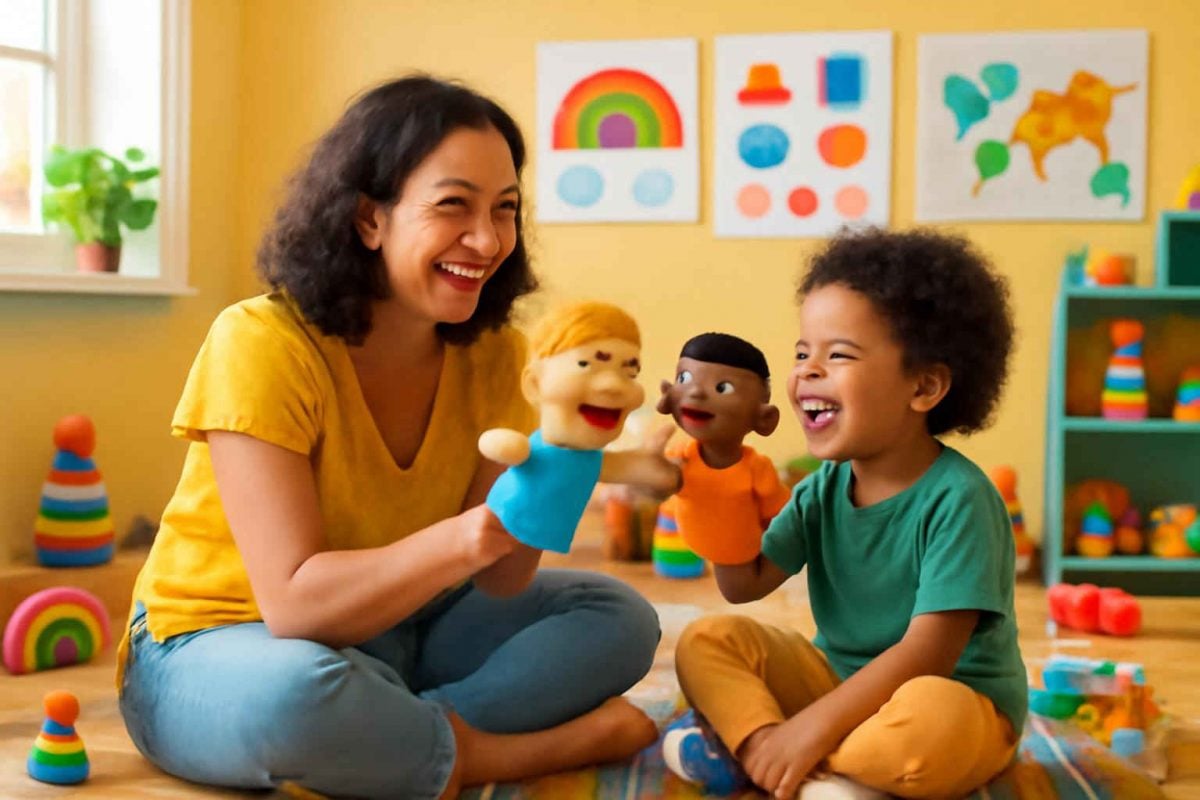 Fantoches bilíngues para ensinar inglês em casa: guia completo para crianças