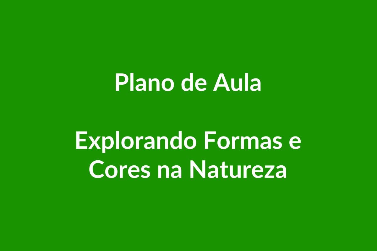 Plano de Aula BNCC – Explorando Formas e Cores – Educação Infantil