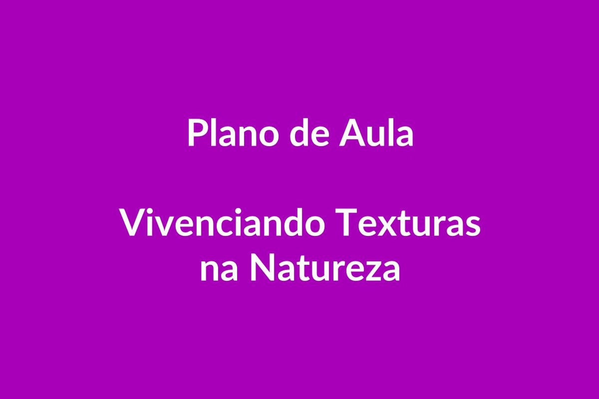 Plano de Aula – Vivenciando Texturas na Natureza – Educação Infantil – BNCC