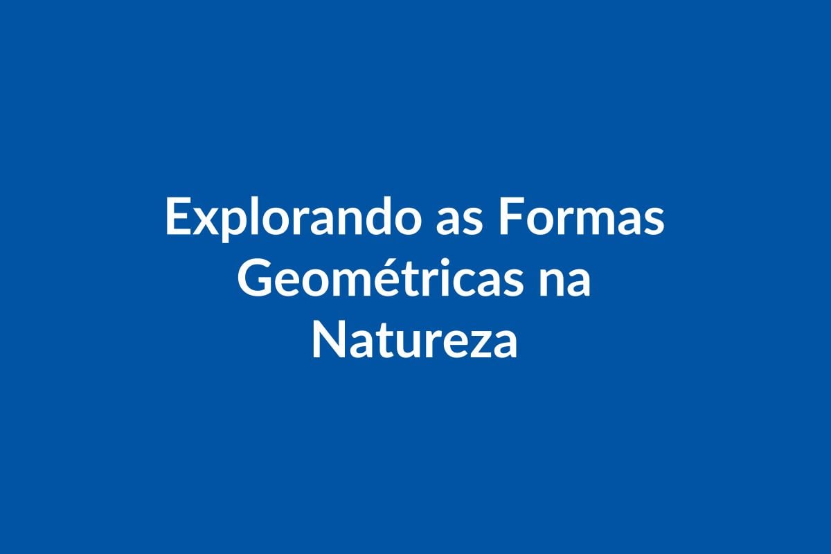 Plano de Aula BNCC – Explorando Formas Geométricas na Natureza – Educação Infantil