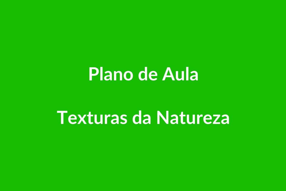 Plano de Aula BNCC – Explorando Texturas da Natureza na Educação Infantil