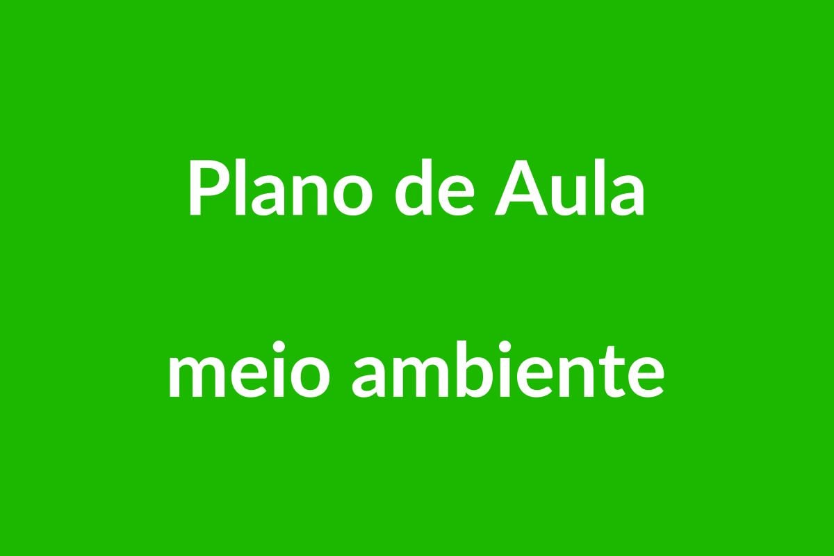 Plano de Aula BNCC – Meio Ambiente – Educação Infantil