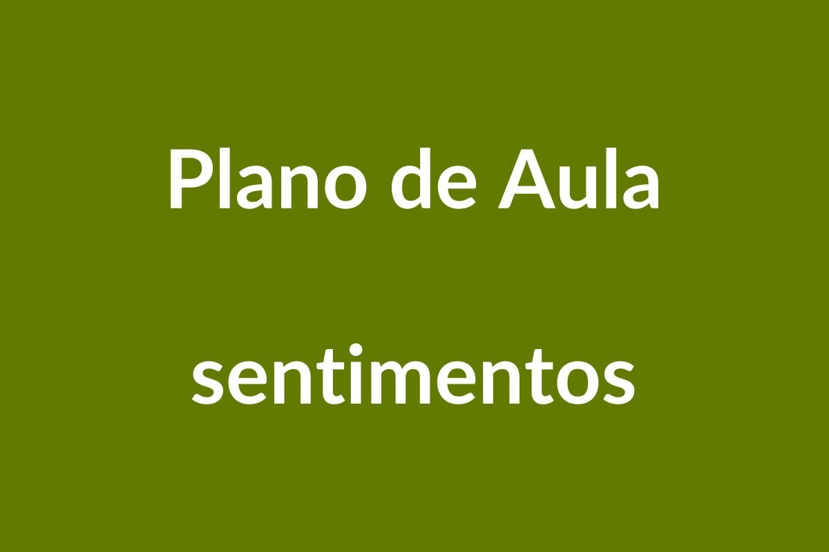 Plano de Aula BNCC – Sentimentos – Educação Infantil