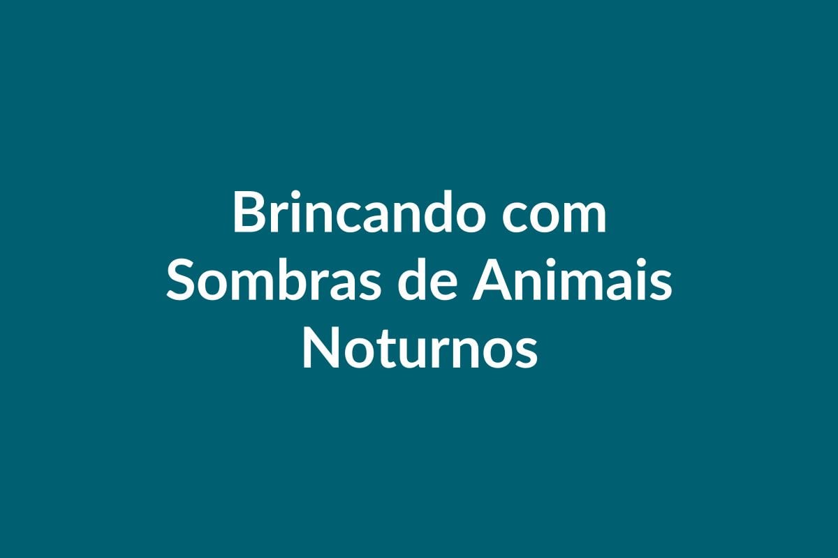 Plano de Aula BNCC – Brincando com Sombras de Animais Noturnos – Educação Infantil