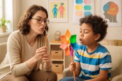 Técnicas de respiração diafragmática para crianças com TEA e TDAH