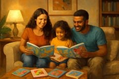 Como criar uma rotina de leitura bilíngue em casa para crianças