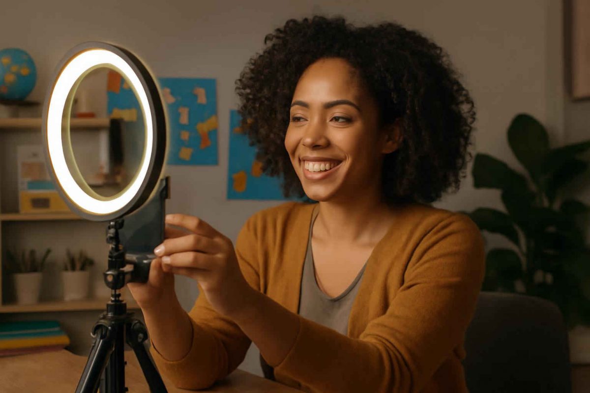 Como montar um setup de gravação com celular para aulas online interativas