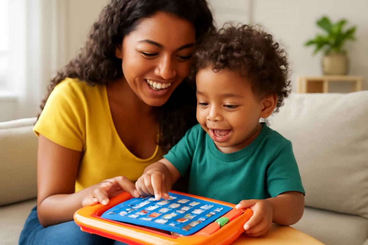 Brinquedos Educativos Eletrônicos Bilíngues para Aprender Inglês Brincando