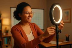 Como escolher ring light para aulas online: guia completo de iluminação