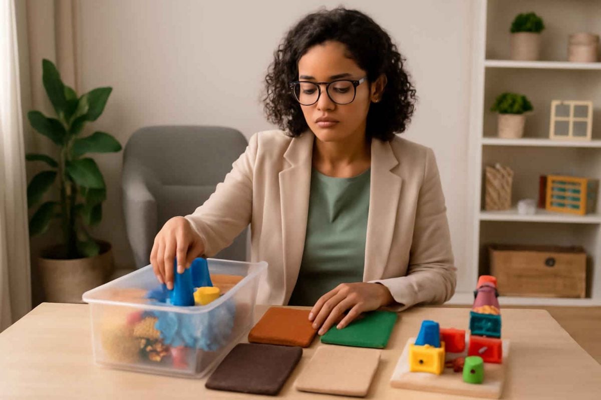 Kit de Avaliação Dinâmica com Materiais Sensoriais para Psicopedagogos