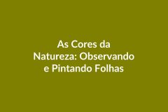 Plano de Aula – As Cores da Natureza – Educação Infantil – BNCC