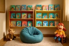 Como montar um cantinho de leitura bilíngue em casa para crianças