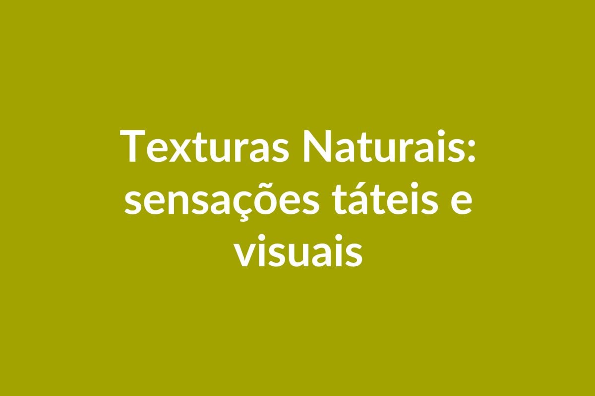 Plano de Aula BNCC – Texturas Naturais – Educação Infantil