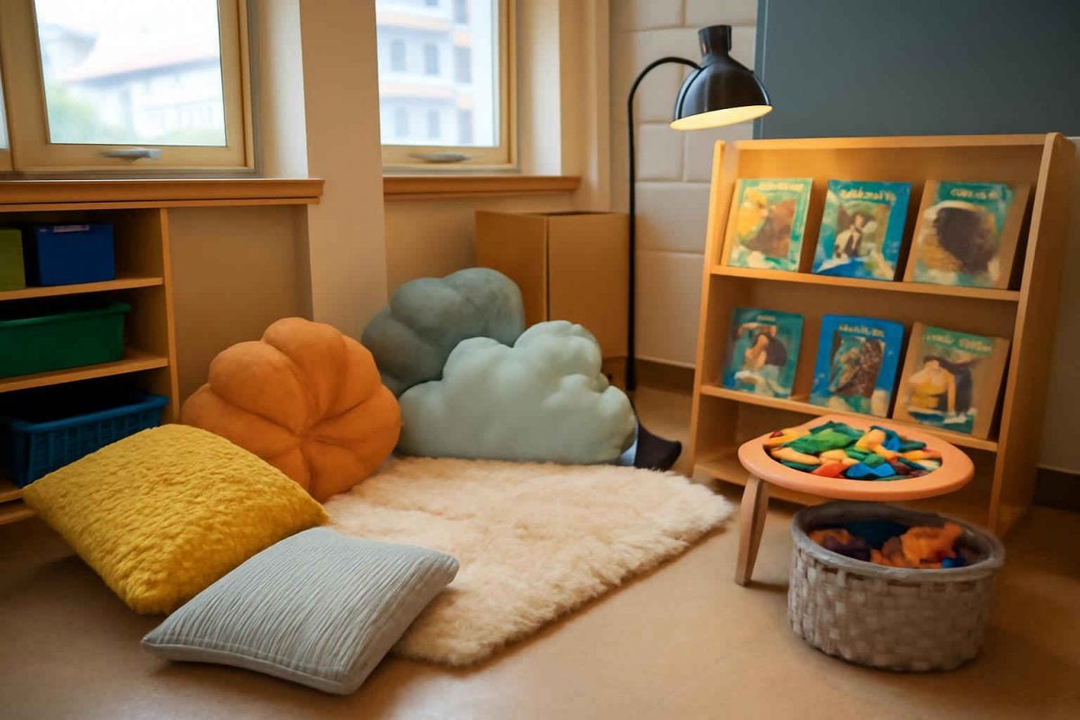 Cantinho de leitura sensorial para crianças com TDAH: atenção e memória