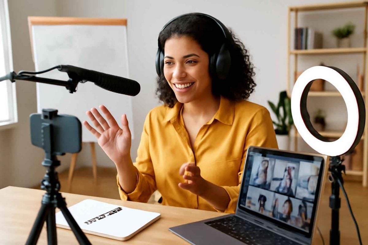 Como otimizar o áudio em aulas online com microfone direcional em ambientes ruidosos