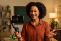Como usar gimbal para smartphone em aulas online: guia completo