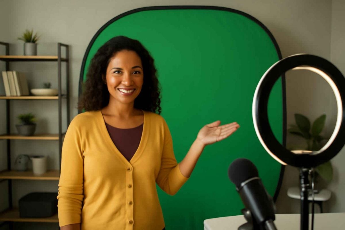 Como usar green screen para aulas online: guia completo