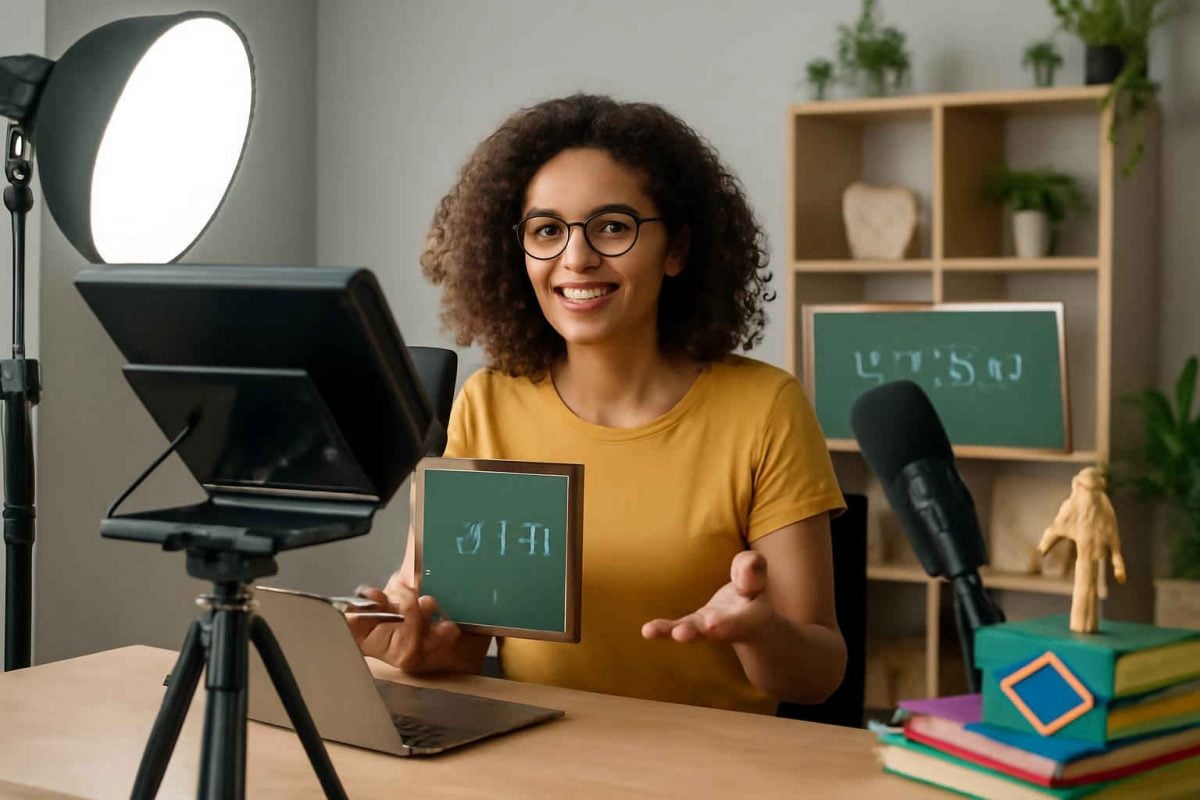 Como usar teleprompter para gravar aulas online: guia completo