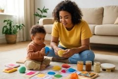Kit sensorial bilíngue: como montar em casa e estimular o inglês infantil