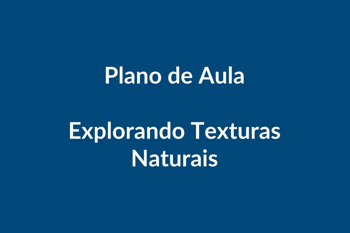 Plano de Aula BNCC – Explorando Texturas Naturais – Educação Infantil