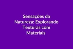 Plano de Aula – Texturas Naturais na Educação Infantil – BNCC