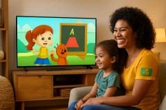 Como usar legendas em inglês em desenhos animados para ensinar crianças