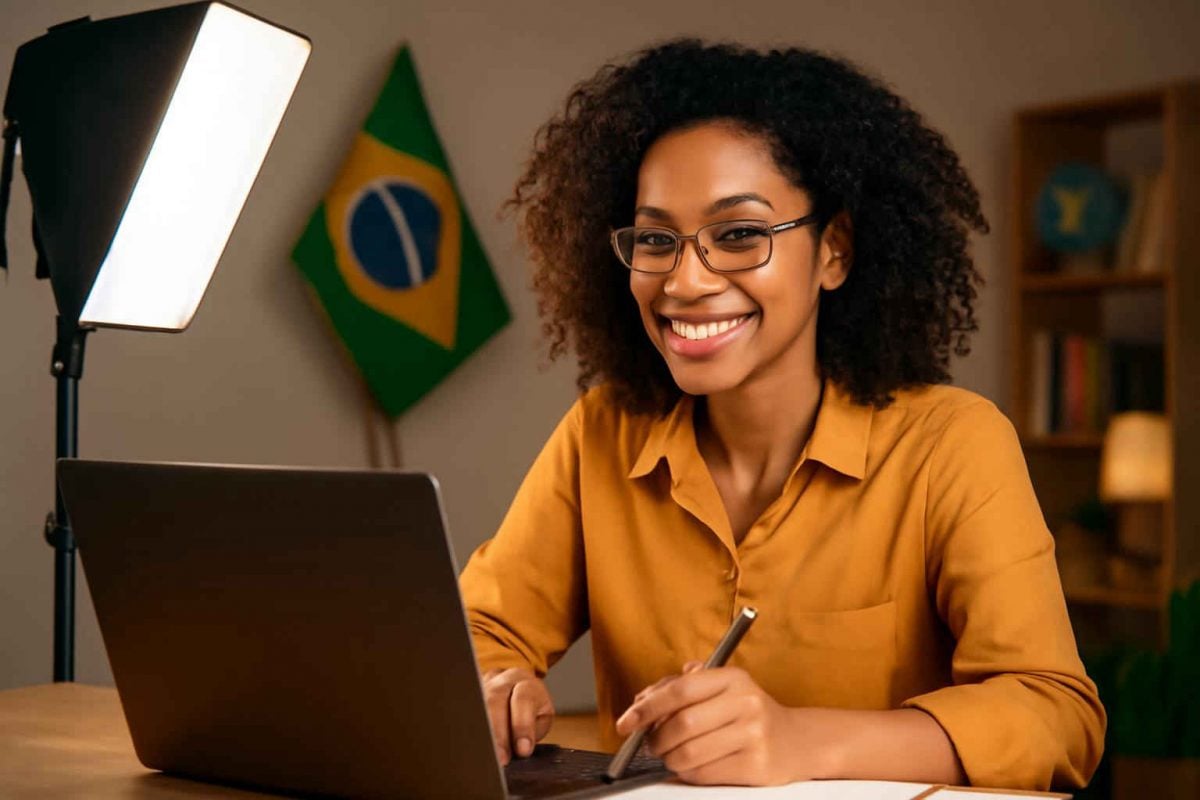 Como usar softbox portátil para aulas online profissionais