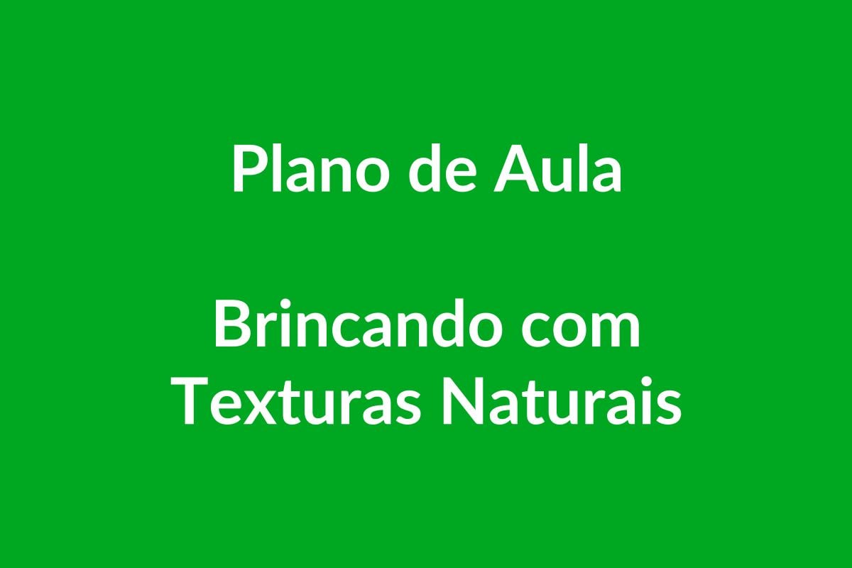 Plano de Aula BNCC – Brincando com Texturas Naturais – Educação Infantil