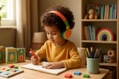 Como escolher fones de ouvido infantis para aprender inglês