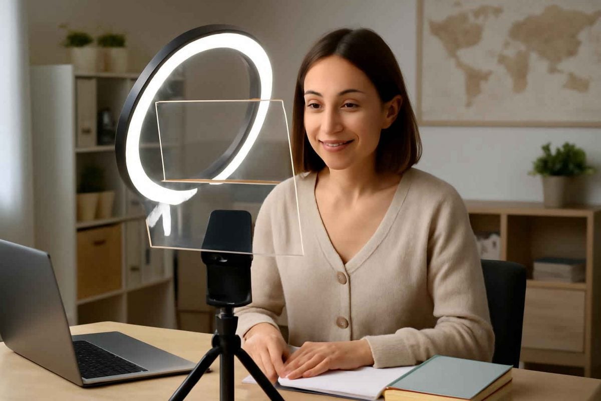 Como montar teleprompter caseiro para videoaulas