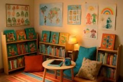 Como montar um cantinho de leitura bilíngue em casa