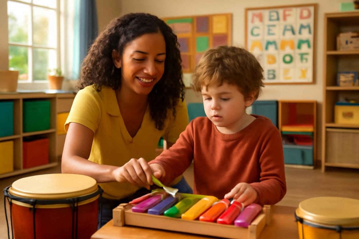 Musicoterapia para crianças com TDAH e dislexia: estratégias psicopedagógicas