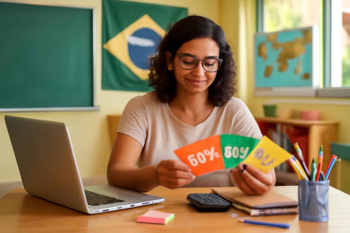 Como aplicar a regra 50/30/20 no orçamento de professores