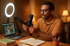 Como escolher e configurar microfone condensador USB para aulas online