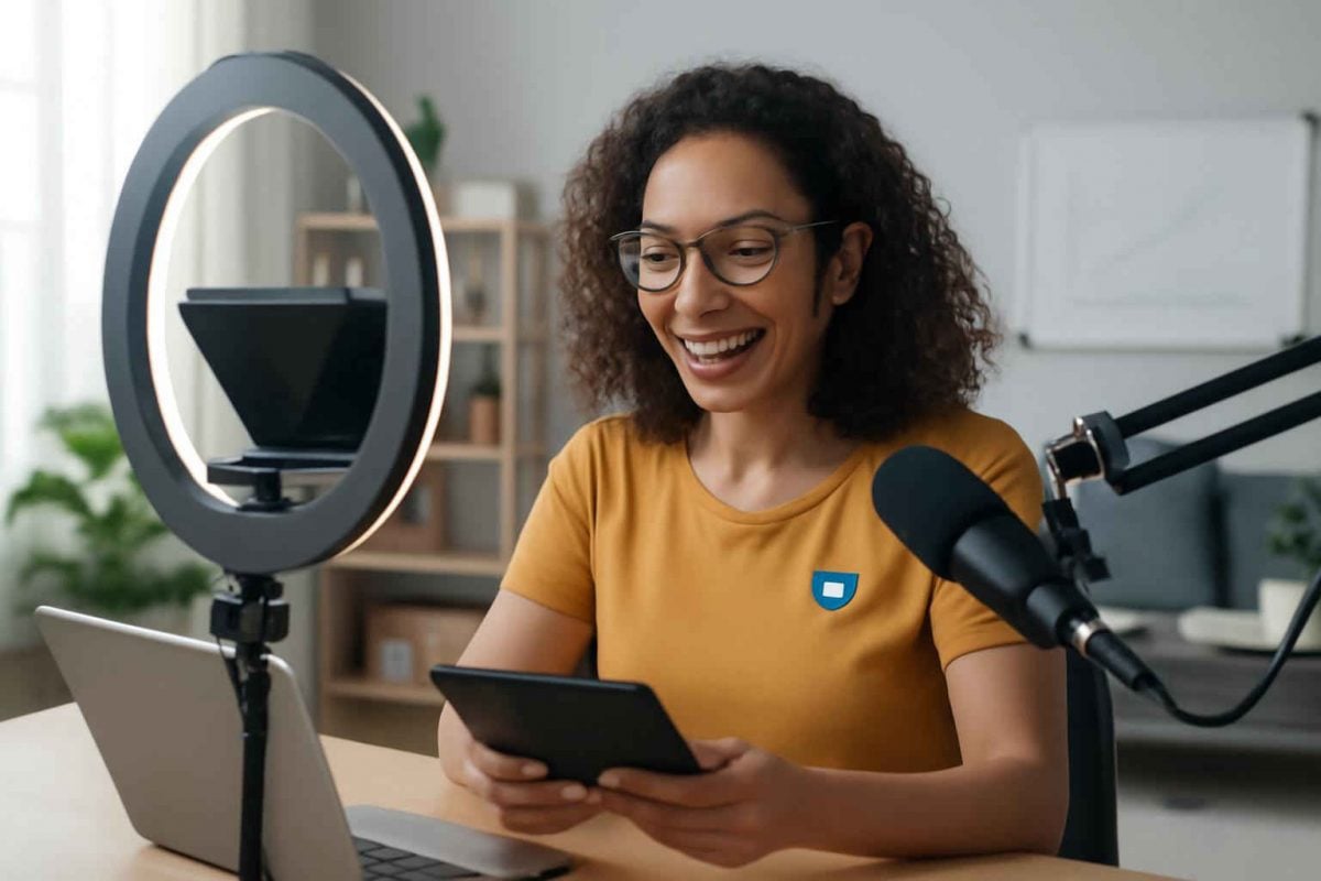 Como usar teleprompter em videoaulas: guia completo de apps e equipamentos