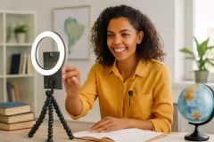 Estúdio móvel para aulas online: configure seu setup com smartphone