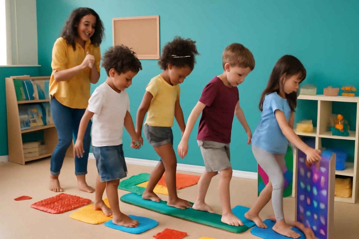 Como Montar Trilhas Sensoriais em Sala de Aula para Crianças com TDAH e Dislexia
