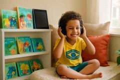 Como usar audiolivros bilíngues para desenvolver listening e pronúncia em crianças